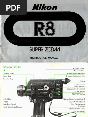 Nikon R8 Instruction Manual - English | PDF | Shutter Speed | Camera