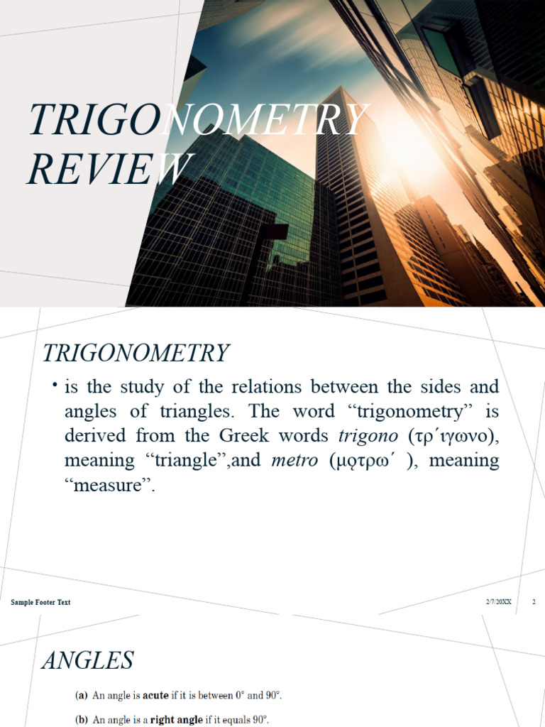 Trigonometry Pdf Trigonometry Triangle