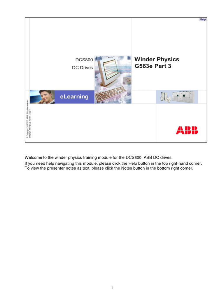 Winder Physics Training for DCS800 | PDF | Torque | Force