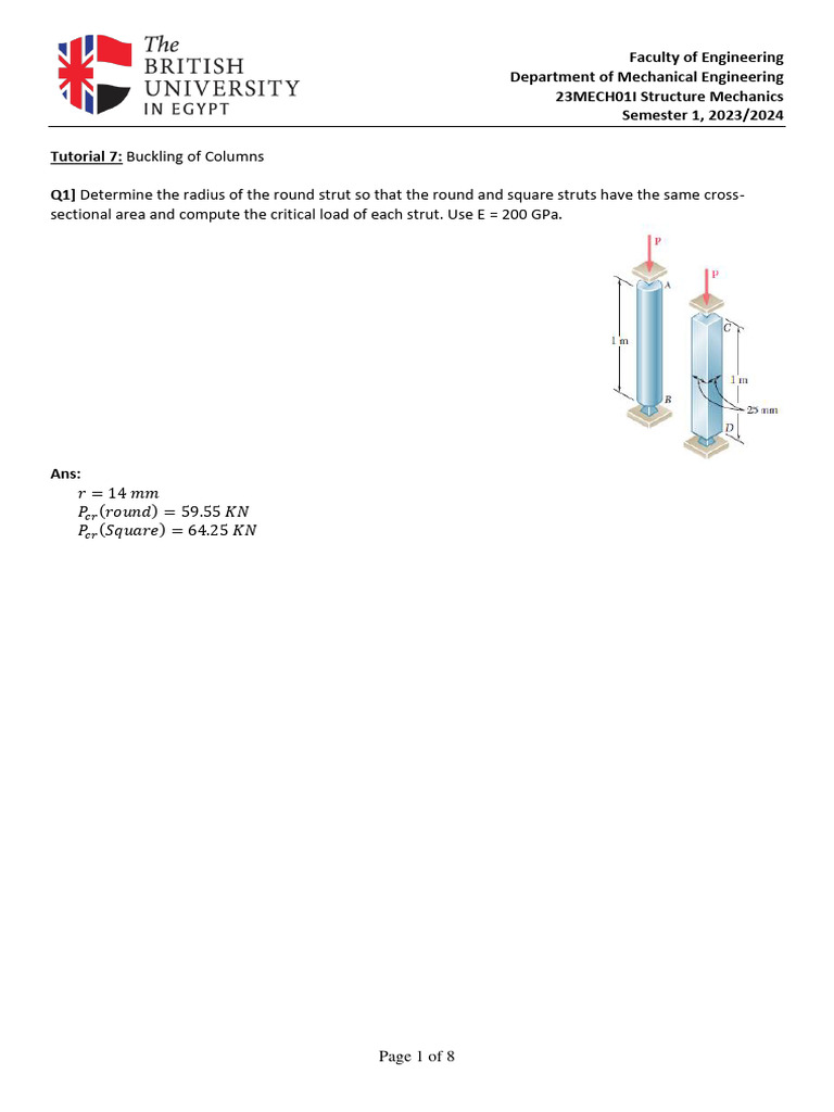 A992 Steel Column Buckling Analysis | PDF | Buckling | Column