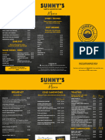 Sunny's Menu May 2023