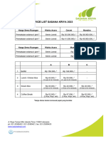 Price List Corporate Tahun 2023