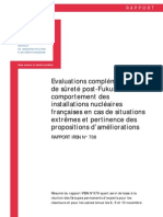 Evaluations Complémentaires de Sûreté Post-Fukushima: Analyse Et Conclusions de l'IRSN