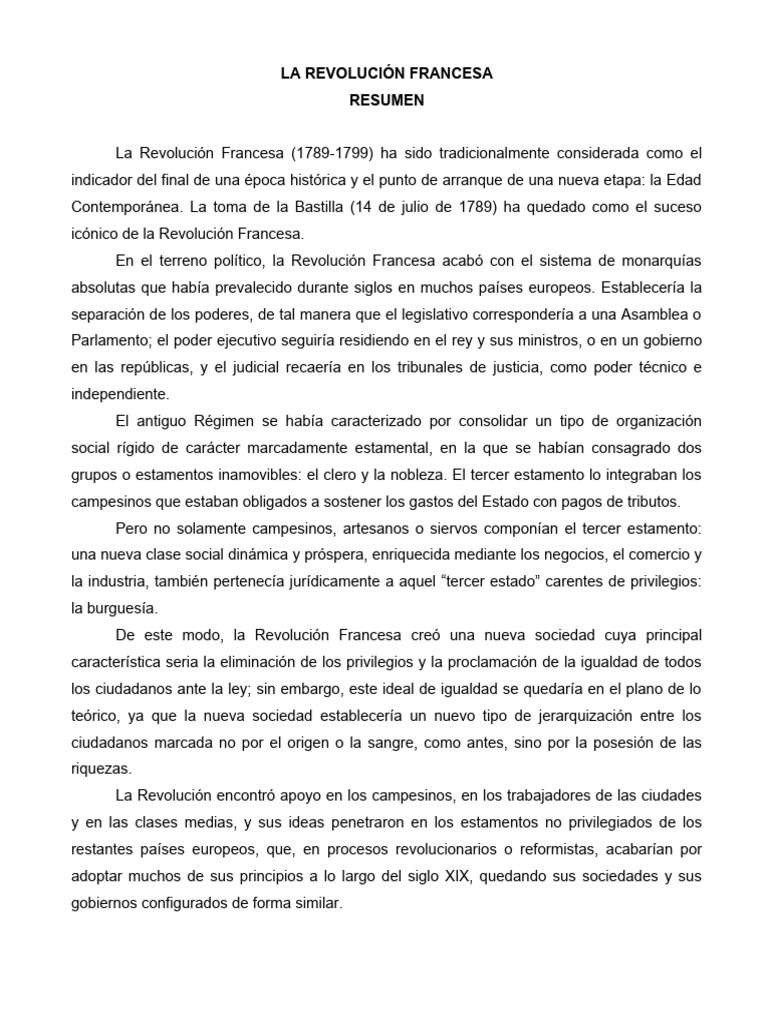 Impacto de la Revolución Francesa | PDF