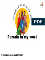 3rd Sunday - Word of God Sunday