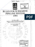 DNV Rules For Submarine Pipeline Systems (1981)