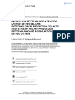 Producci N Biotecnol Gica de Acido L Ctico Estado Del Arte Biotechnological Production of Lactic Acid State of The Art Producci N Biotecnol Xica de