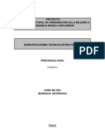 J 0213 - Especificaciones Técnicas Estructurales - Residencia Modelo ESPLENDOR VMII