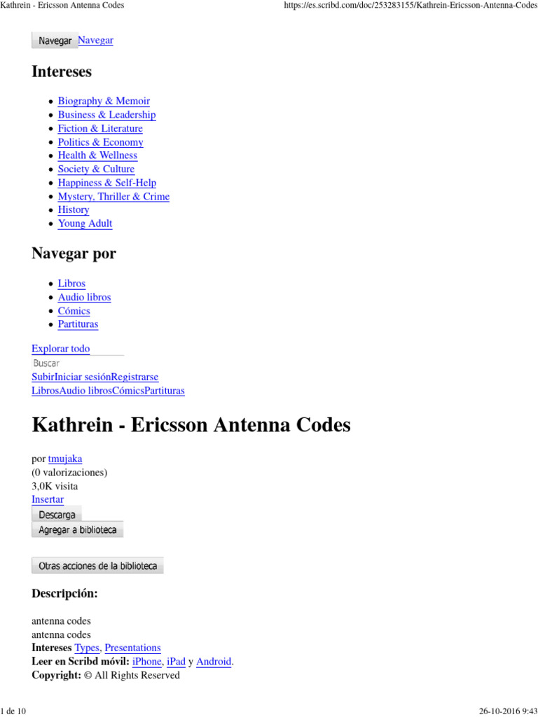 Kathrein Ericsson Antenna Codes PDF