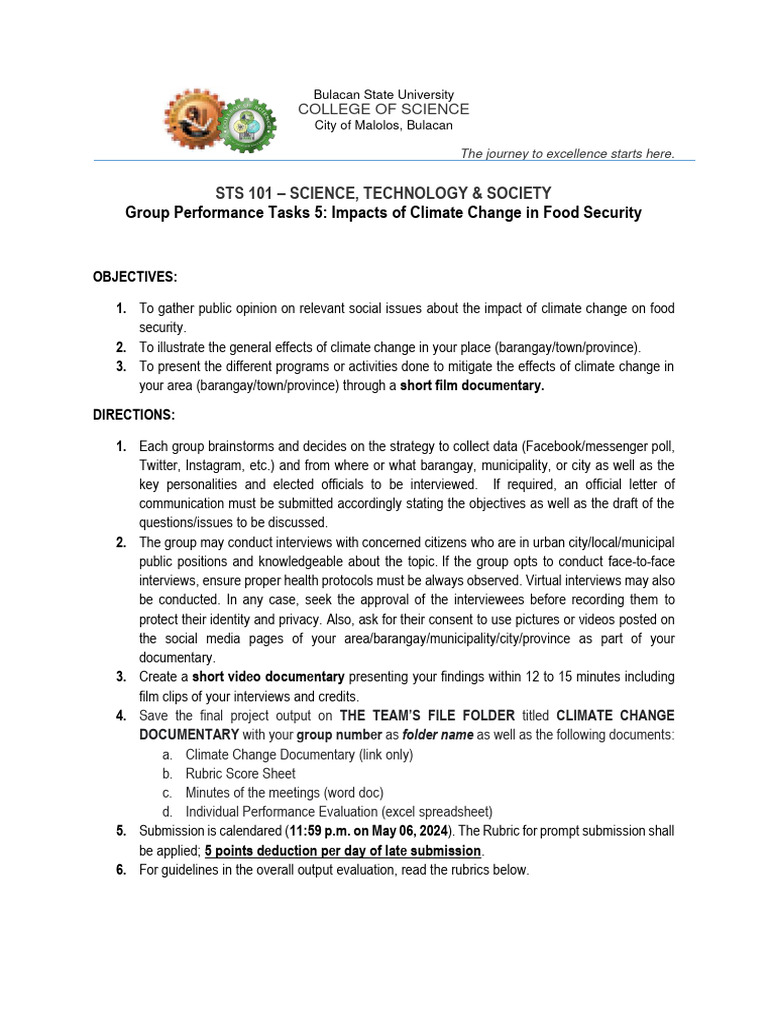 Climate Change Impact on Food Security | PDF | Interview | Social Media