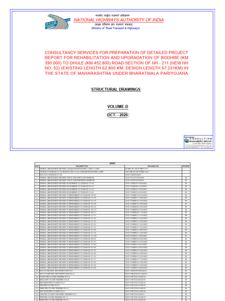 Detailed Project Report for NH-211 | PDF | Road Infrastructure ...