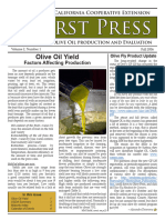 First Press: Olive Oil Yield