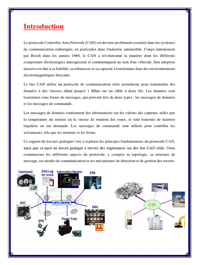 Exploration du protocole CAN en automobile | PDF | la communication ...