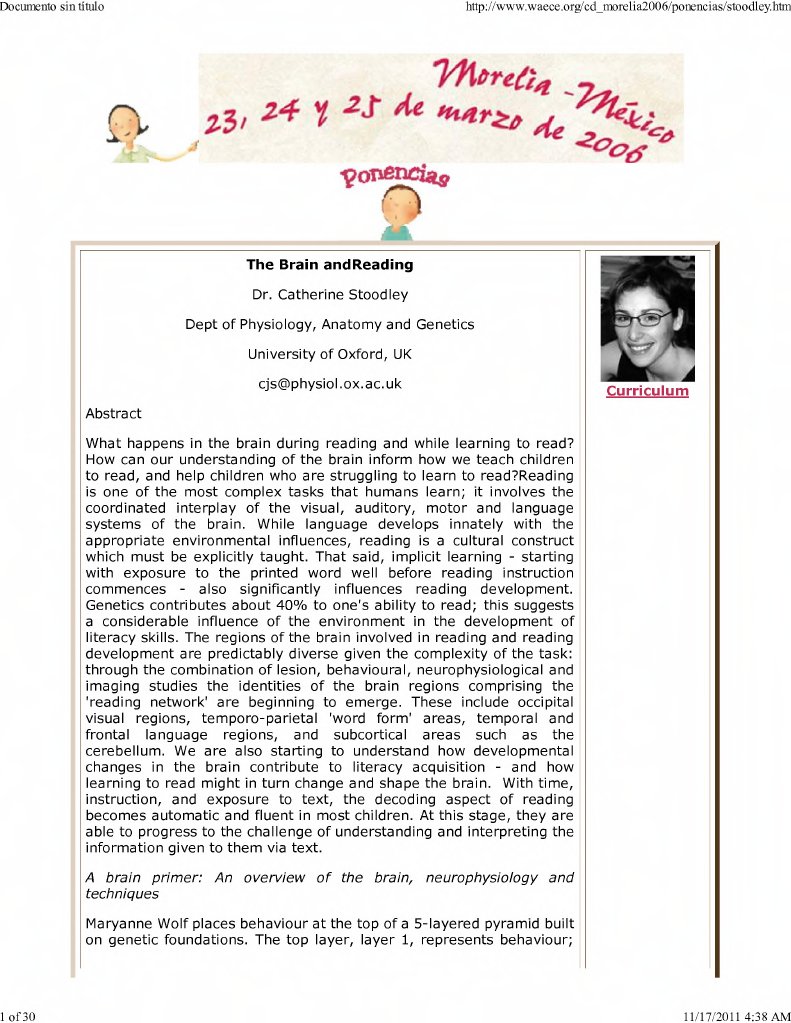 The Brain and Reading | PDF