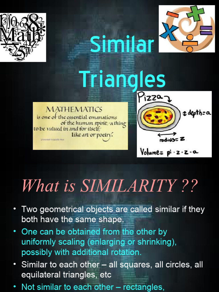 Understanding Similar Triangles and Their Applications | PDF | Triangle ...