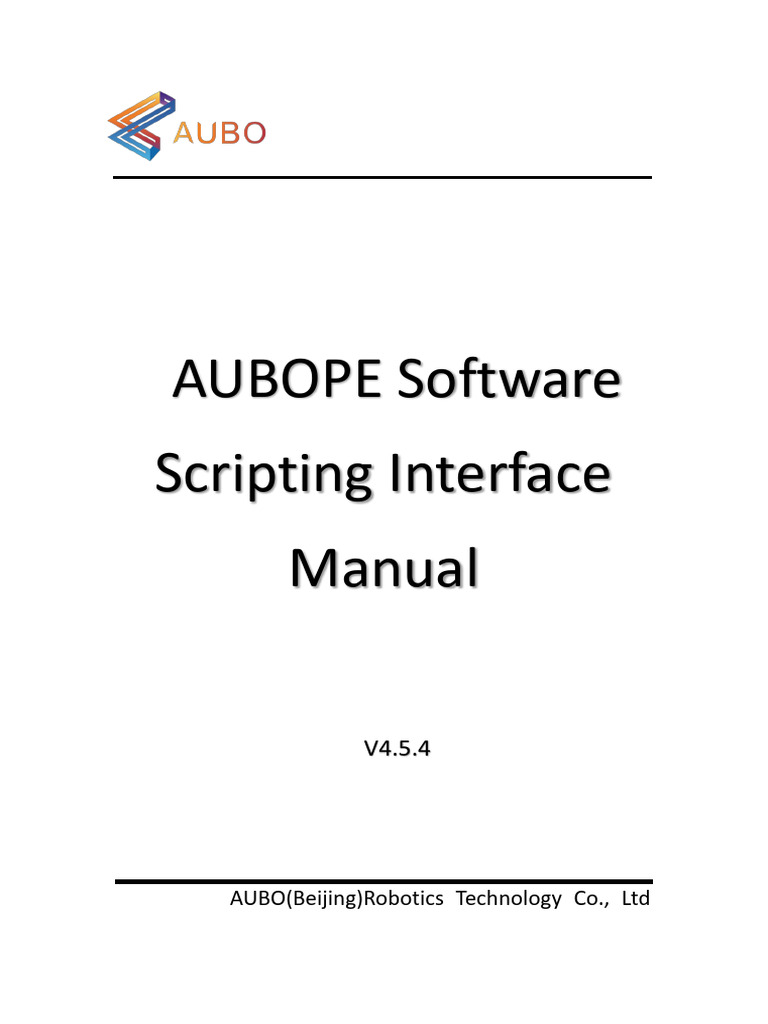 Teach Pendant Scripting Interface Manual (V4.5.4) | PDF | Control Flow ...