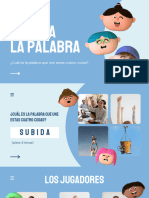 Azul Ilustración 3D Adivina La Palabra Juego Divertido Presentación