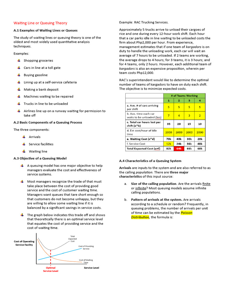 Waiting Line or Queuing Theory | PDF | Applied Mathematics