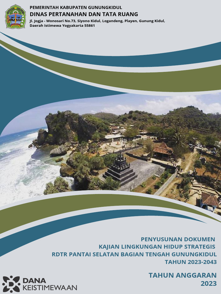 KLHS RDTR Pantai Selatan Gunungkidul 2023 | PDF | Sains & Matematika