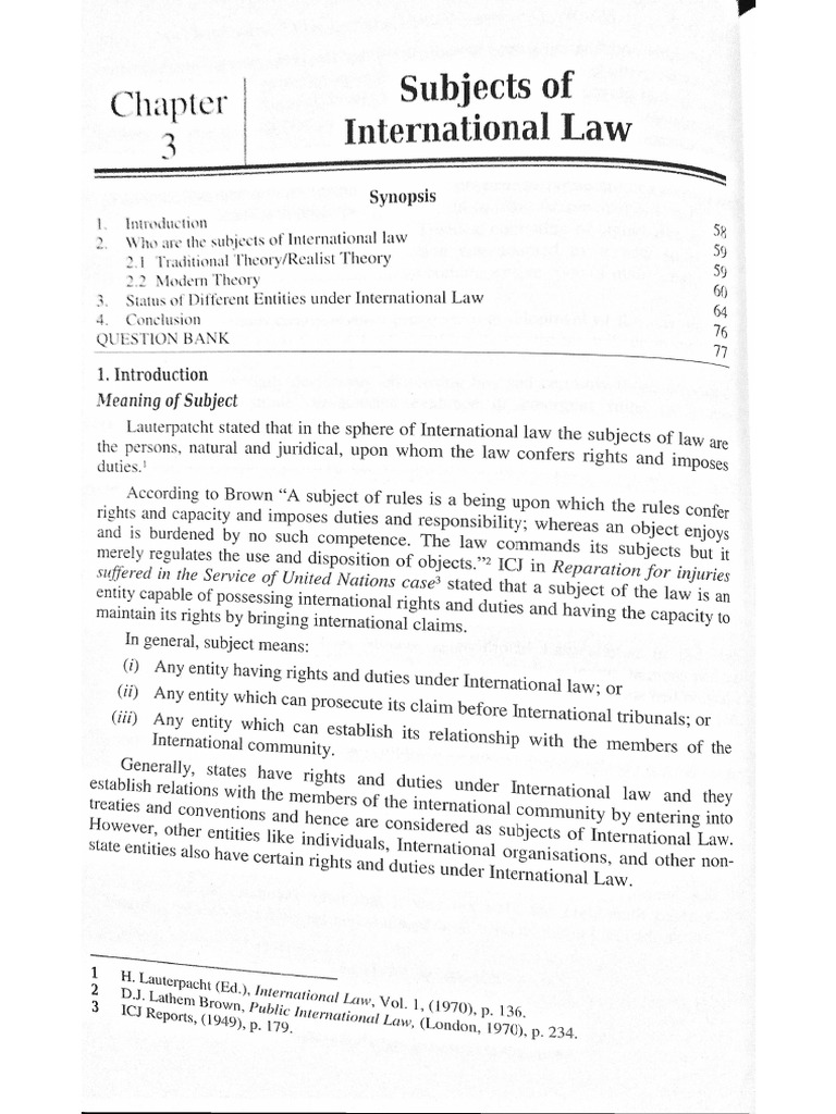 Chapter 3 Subjects | PDF