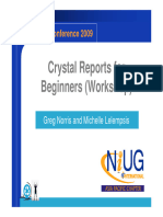 Crystal Reports For Beginners (Workshop) : Discovery Conference 2009