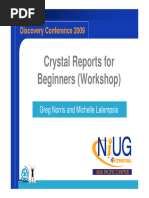 Crystal Reports For Beginners (Workshop) : Discovery Conference 2009