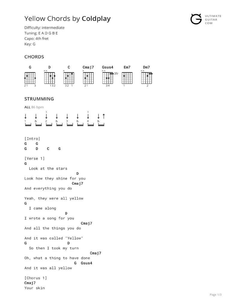 Yellow Chords | PDF