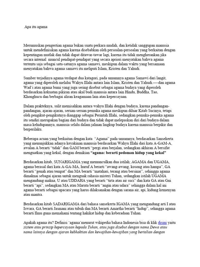 Apa Itu Agama | PDF