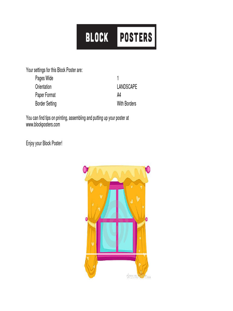 Block Poster Printing Settings Guide | PDF | Home & Garden | Art