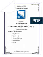 BÀI TẬP NHÓM THỐNG KÊ KINH DOANH VÀ KINH TẾ.