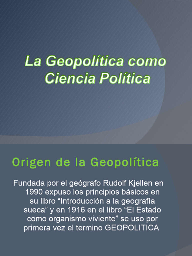 GEOPOLITICA Predi2 Phpapp01 | PDF | Geopolítica | Educación en artes ...