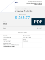 Mercado Crédito: Pagaste 0 Mensualidades de