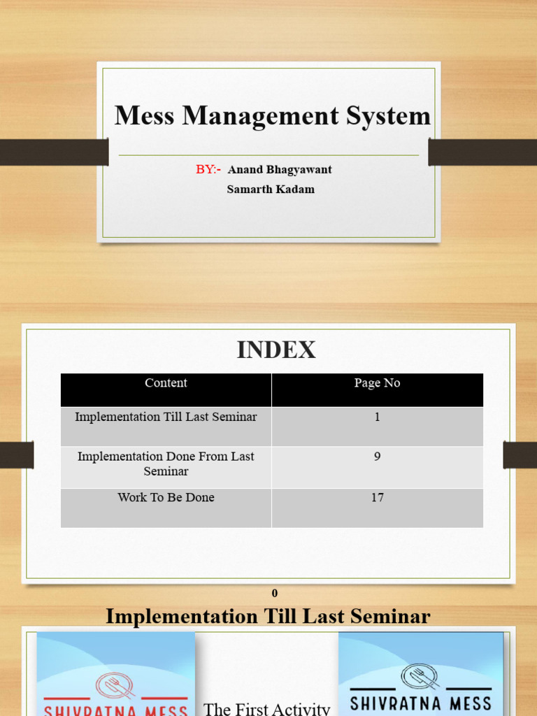 Mess Management System Overview | PDF | Computers