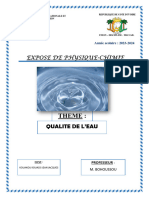 Qualite de L'eau