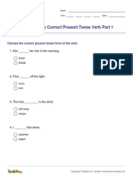 Choosing The Correct Present Tense Verb Third Grade