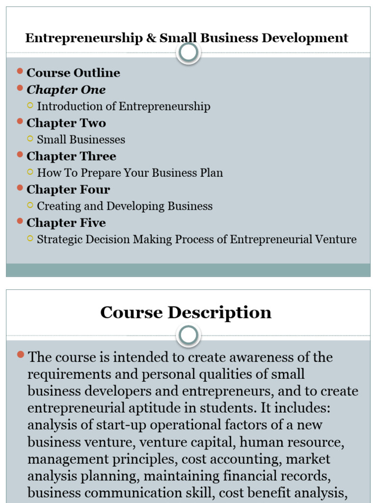 Entrepreneurship and Small Business Management | PDF | Entrepreneurship ...