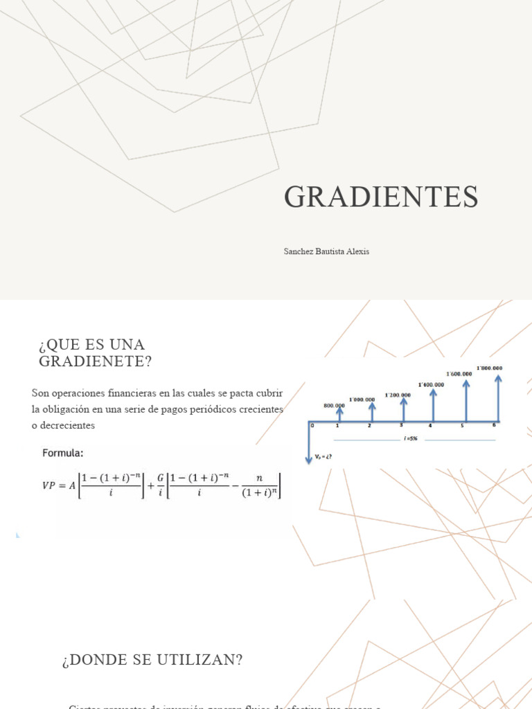 Operaciones Financieras: Gradientes | PDF