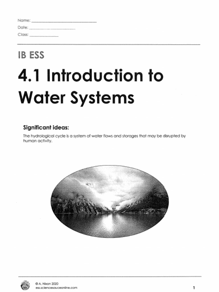 4.1 Introduction To Water Systems | PDF