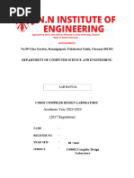 Cs8602 Lab Manual