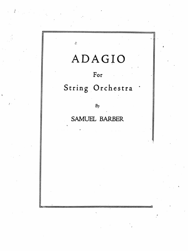 Adagio score pdf