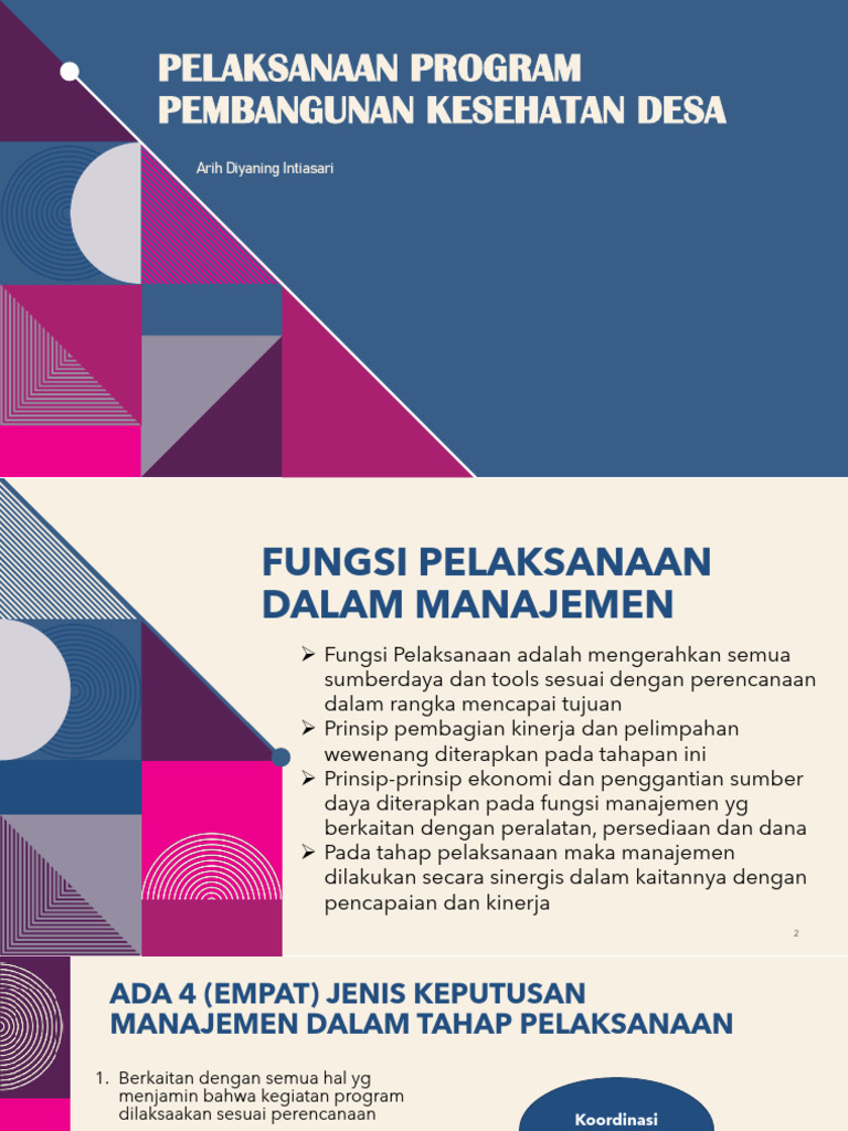 Manajemen Pelaksanaan Kesehatan Desa | PDF