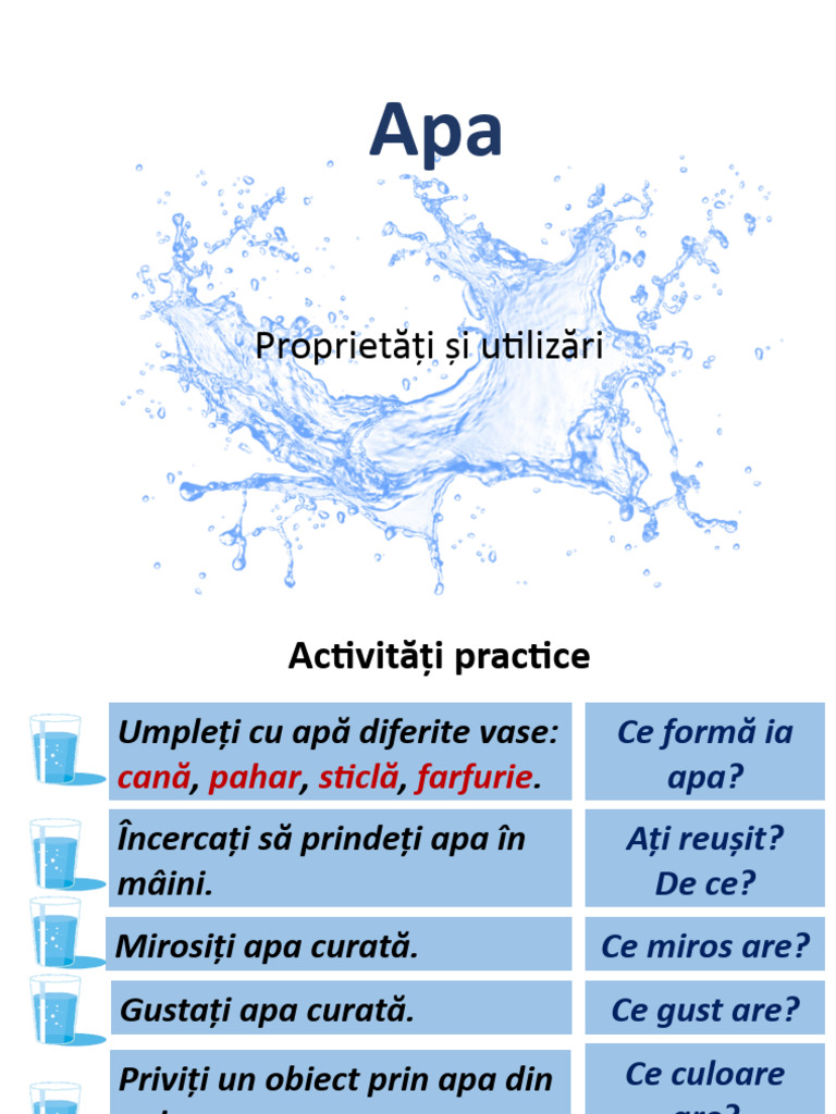 Apa. Proprietati Si Utilizari | PDF
