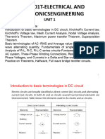 21Ees101T-Electrical and Electronicsengineering: Unit 1