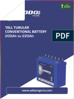 Datasheet - Addo Tall Tubular Conventional Battery - Regular Series