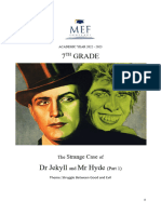 DR Jekyll and MR Hyde Activity Booklet Part 1 - ANSWER KEY