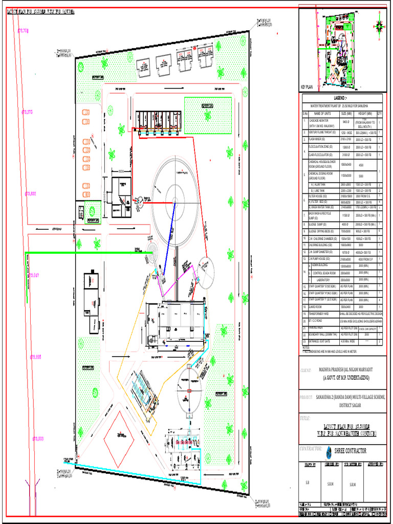 SANODHA 15.5 MLD W.T.P LAYOUT(WITHOUT CONTOUR)-Layout | PDF ...