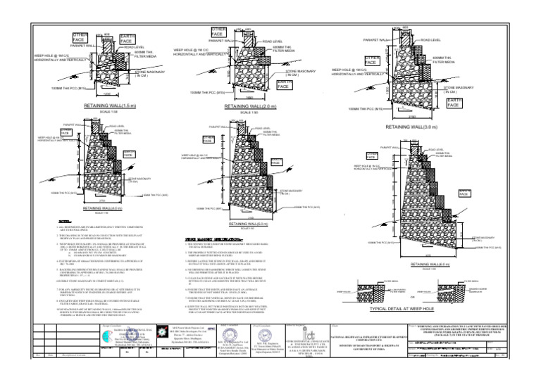 Retaining Wall Layout | PDF | Masonry | Materials