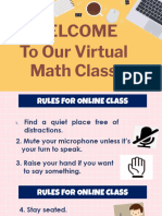 Welcome To Our Virtual Math Class