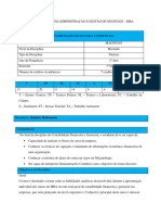 Plano Tematico Contabilidade Financeira e Gerencial