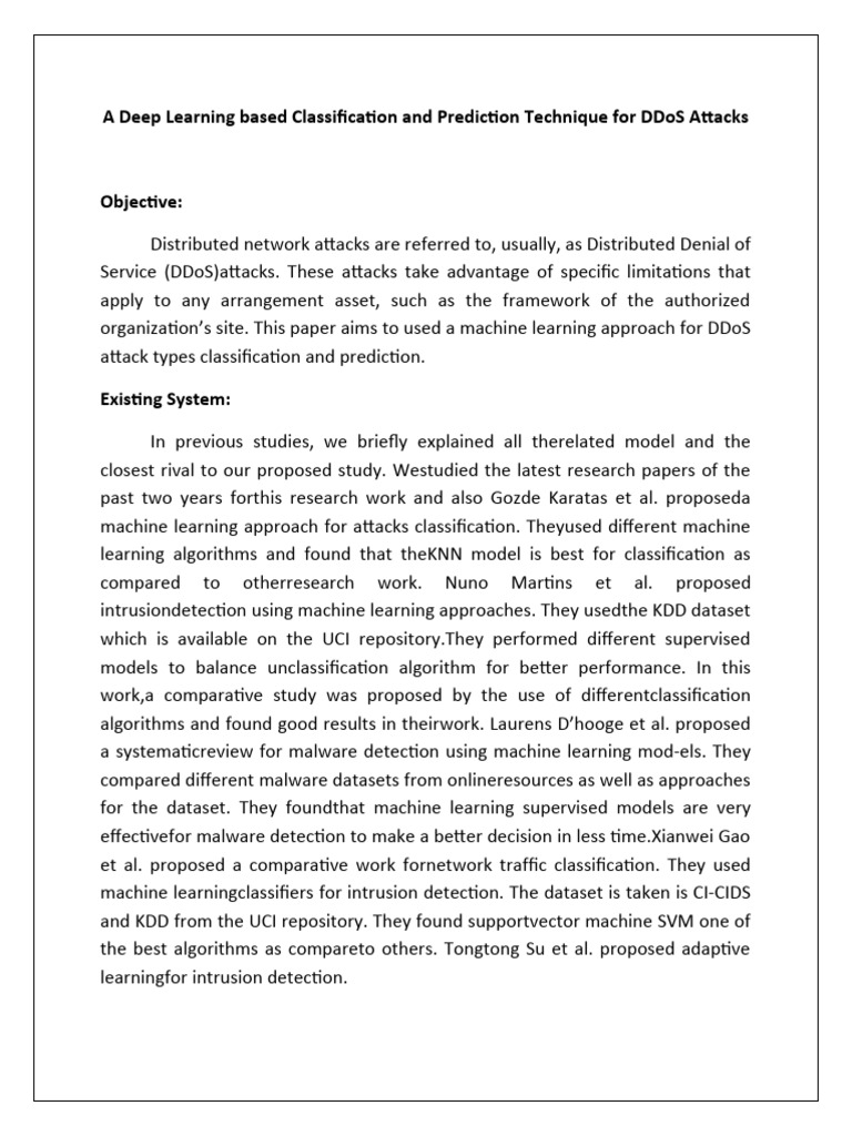 DDos Attack Prediction - DL | PDF | Transmission Control Protocol ...